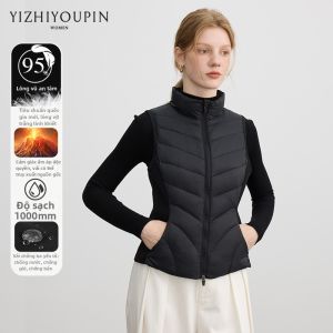 Áo Vest Đệm Lông Vịt Trắng 95% Dáng Ôm Eo