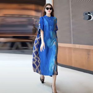 STANLEY Coco 2024 Plus Size High-end Temperament Silk Loose Dress Summer Loose Fashion Mulberry Silk Long Dresses