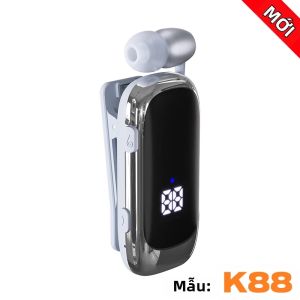 Tai Nghe Bluetooth 5.2 K55 Lavalier Business Tai Nghe Không Dây Có Màn Hình LED Khử Tiếng Ồn 20 Giờ Đàm thoại/Thời Gian Nghe Nhạc Chống Nước