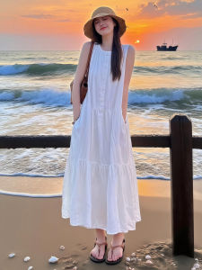 QFN | French Elegance Summer Fashion Simple Loose Sleeveless Dress