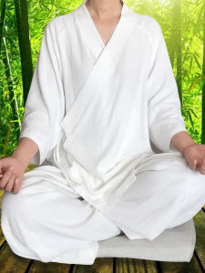 Retro Hanfu Cotton Linen Home Clothes Set Womens Artistic Tea Clothing Wide Leg Pants Spring Autumn Sleepwear Outdoor Wear