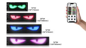 RGB LED Matrix Pixel Panel Flexible Display Light Bluetooth APP & Remote Control for Car Advertising Decor