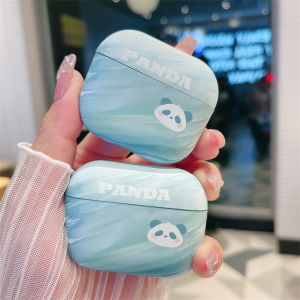 Gradient Mint Green Panda Design Silicone Protective Case for AirPods pro 1/2 Gen  4th Gen Bluetooth Earphones Soft Shell