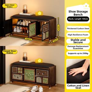 MEISD | Vintage Style Entryway Shoe Changing Bench