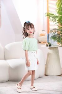 Atasan import tangan pendek leher mutiara anak perempuan usia 3 bulan sampai 8 tahun