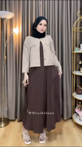 Inner Dress Plisket Mayung Panjang 135cm / Inner Pleated Dress Bumil / Dalaman Gamis Wanita