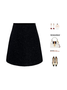 Shiny High Waist Mini Skirt Womens Autumn 2025 New Elegant Skirts Small Size A-Line Skirts High-End Feeling Bodycon Skirt