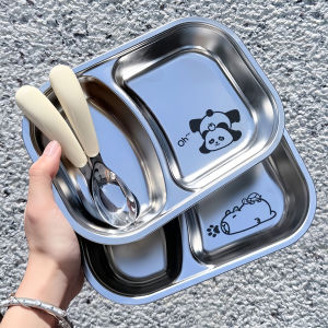 Childproof Stainless Steel Multi-compartment Food Tray