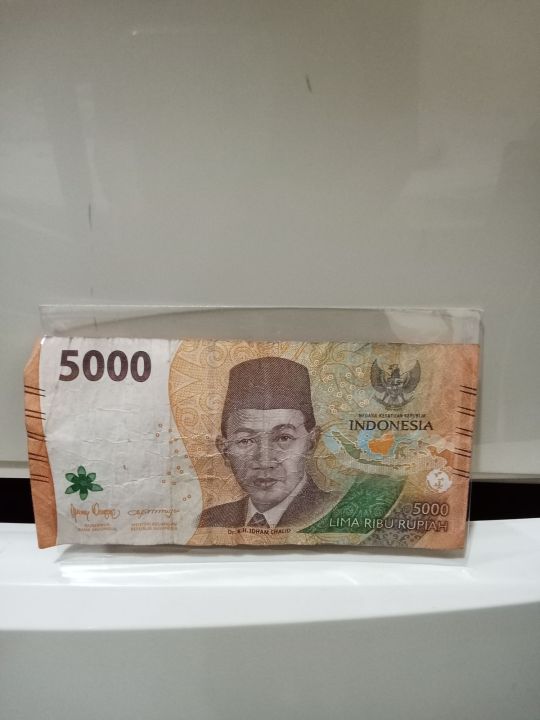 Uang bibit  Ganjil Uang Asli pecahan 5000 rupiah no seri CDB359953( UANG ASLI BEKAS)