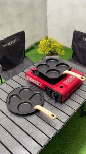 Panci Grill Steak Daging Cetakan Telur & Panci Sarapan Multifungsi Empat dalam Satu