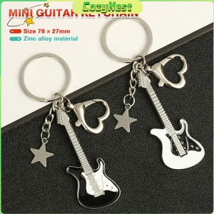 C.N.【ready in stock】 Cute & Creative Mini Guitar Keychain Metal Music Gift for Women/Men | Souvenir Keyring Accessory