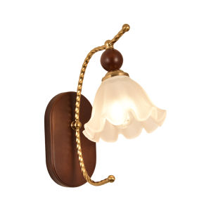 DGY | French Retro Wall Lamp Cream Vintage Wood
