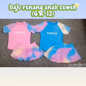 Baju Renang Anak Rok Perempuan/ Baju Renang Anti UV Kode GR12