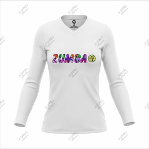 Baju Senam Wanita Aerobic Lengan Panjang Dri-Fit Terbaru Zumba007