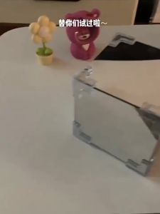 DIY Handmade Cube Tulip Flower Night Light Creative Mirror Lamp Material Bag Gift for Girlfriend Photography Props