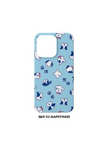 Blue Creative Cute Dog Apple 17Promax iPhone 16Plus 13Pro 15 Cartoon Anime Silicone Anti-fall TPU Full Cover Protection Case