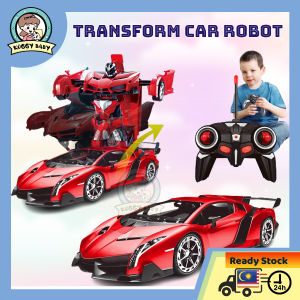 KOGGY Sport Scale 1:18 Rechargeable Remote Control 2 in 1 Transformation Car RC Toys Robot Mainan budak lelaki Deformation Car kereta mainan kawalan jauh Race Car Toys for Kids Boys Girls Age 8 9 10 11 Year Old Toy Gifts