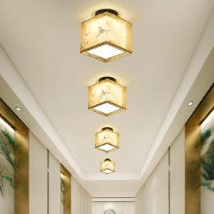 New Chinese Style Corridor Hallway LED Ceiling Light Absorption Iron Art Entrance Porch Balcony Indoor Lighting Fixtures