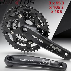 Bộ Trục Giữa Xe Đạp Leo Núi BUCKLOS MTB 104/64 BCD 3*9S 3*10S Ba Tốc Độ Hợp Kim Nhôm Kiểu Vuông