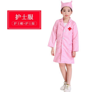 New Childrens Nurse Outfit Doctor Performance Costume Kindergarten Performance Area Halloween Kids Clothes Cotton Blend