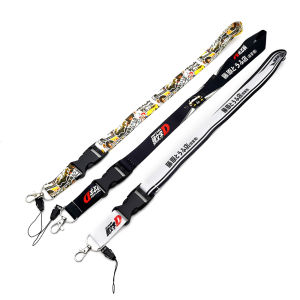 JDM Style Lanyard Keychain Work Card ID Cell Phone Key Hanging Neck Lanyard NOS FAKE TAXI Keyring Motorcycl Auto Accessories