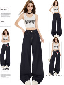 MZVZ | Quần Jeans Denimamerican Retro Dáng Rộng