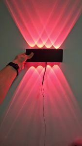 LED Wall Light Modern Staircase Light RGB Colorful Indoor Wall Lamp Aluminum Outdoor Waterproof Lighting for Bedroom Living Room Corridor Stair case Home Decor Lights