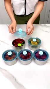 HỘP TRÒN ĐỰNG THỰC PHẨM INOX 304 NẮP ĐẬY HÚT CHÂN KHÔNG BẢO QUẢN THỰC PHẨM KÍN HƠI TIỆN DỤNGAN TOÀN