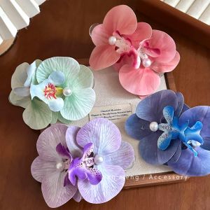 🔥Butterfly Orchid Hair Clip Flower Hairpin High-end Edge Clip Forest Style Duckbill Clip LovelylifeFu👍