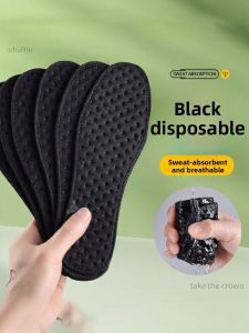 ZUYINBULUO | Absorbent Anti-Odor Breathable Thin Insoles for Men and Women Black Summer
