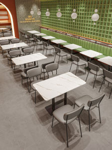 Southeast Asian Style Restaurant Furniture Table And Chair Combination Hong Kong Style Tea House Dining Hall Western Restaurant Hot Pot Shop Hunan Cuisine Hall Card Seat