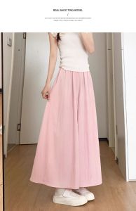 Quần Dài Ice Silk Mỏng Mùa Hè Cho Nữ Cỡ Lớn 200 Pound Quần Dài Ống Rộng Thoải Mái Cạp Cao Quần Dài Thường Ngày