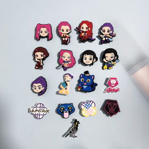 17 Pcs KPop Demon Hunters Clog Shoe Charms DIY Wristband Sandal Accessories for Kids & Women Party Favor Gifts