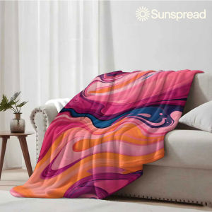 Beast Kingdom | Color Liquid Ink Soft Warm Flannel Blanket Lightweight Cozy Christmas Halloween Home Decor Room