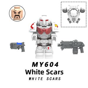 Third-party MOC Warhammer 40K Black Templar Space Marine Intercessor Minifigure Toy