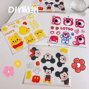 Cute Pooh Strawberry Bear Stickers Notebook Seamless Vacuum Cup DIY Stickers Phone Case Computer Helmet Adhesive Sticker