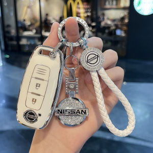NISSAN car remote key case for kick terra navara leaf almera teana key cover nissan leather keychain nissan car accessories