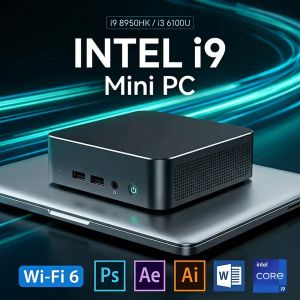 【3 Year Warranty】New Original Mini PC Intel Core i9 8950HK Windows 11 Pro Desktop Gaming PC 16GB RAM 1TB 2TB SSD WiFi6 BT5.2 4K HD Work Study Small PC | Local Warranty