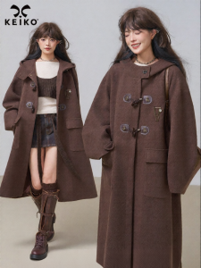 KEIKO | Áo Khoác Trench Coat Phong Cách Măng Tô Cổ Vintage Nút Sừng