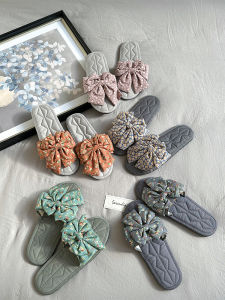 Dép Vải Nữ Mùa Hè 2024 Dép Vải Mềm Thoáng Khí Nhẹ Thấm Hút Ẩm Dép Vải Lụa Không Gân Không Có Đế Dép Vải Lụa Thoải Mái