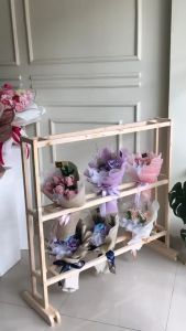 Rak buket 3 susun ukuran 100 x 100 cm / Rak Buket minimalis / Rak buket simpel AestheticRak buket 3 susun ukuran 100 x 100 cm / Rak Buket minimalis / Rak buket simpel Aesthetic