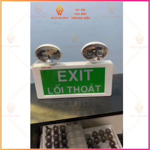 {Có Kiểm Định} Đèn Sự Cố Khẩn Cấp Kết Hợp EXIT Thoát Hiểm KENTOM KT-730-Tự sáng khi mất điện-Đẳng cấp