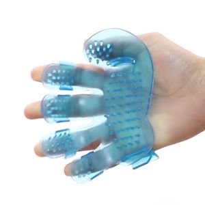BI - Sisir Tapak Tangan Sisir Karet Mandi Pijat Bulu Kucing Anjing Kelinci Sisir Sikat Pet Grooming R592