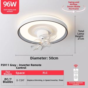 Luxury Circular Ultra-Thin Integrated Ceiling Fan Light