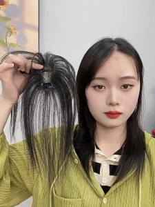 4x6-25cm 100% Human Hair Piece Black And Mocha Brown Hair Topper Hair Replacement Cover White Hair Breathable And Lightweight Wig Increase Hair Volume For Woman