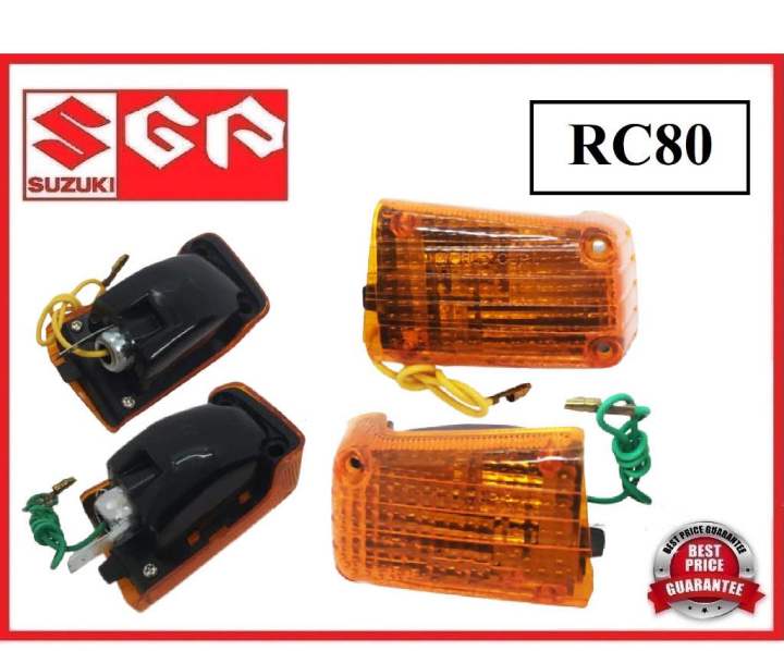 SUZUKI RC80 FRONT SIGNAL LAMP // DEPAN SIGNAL LAMPU KIRI KANAN RC-80 RC ...