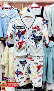 CODTERMURAH ANEKA SETELAN ANAK/PIYAMA ANAK/PIYAMA BAYI/BAJU BAYI/SPIDERMAN/ANAK COWO/CEWE 6BL-3TH/BAYI COWO/CEWE