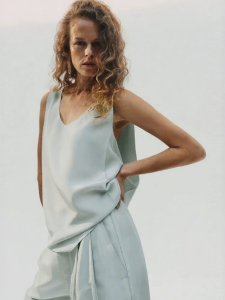 edition | Summer New Silk U-Neck Vest Top