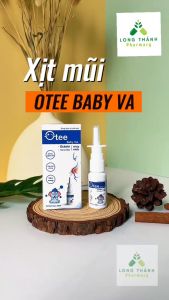 Xịt mũi trẻ em Otee Baby VA chứa Ectoin Nano Bạc - Làm sạch mũi loại bỏ chất nhầy giảm khô rát mũi sổ mũi (Lọ 20ml)