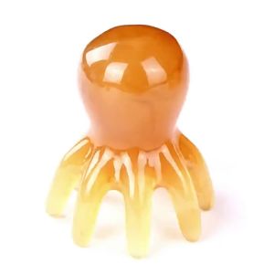 Octopus Head Massager Comb Head Meridian Manual Acupressure Tool Portable SPA Gua Sha Massage Comb Body Massage Tool